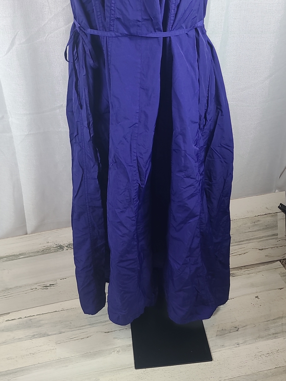 Athleta Canopy Parachute Maxi Dress Poseidon Purple Small Side Pockets V-neck - Picture 3 of 5